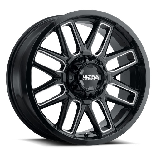20" Ultra 231BM Butcher 20X9 6x135 6x5.5 Gloss Black w/Milled Accents 18mm Rim
