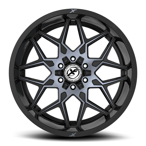 20" XF Off-Road XF-238 Black Machined Titanium DDT Wheel 20x10 8x6.5 8x170 -12mm
