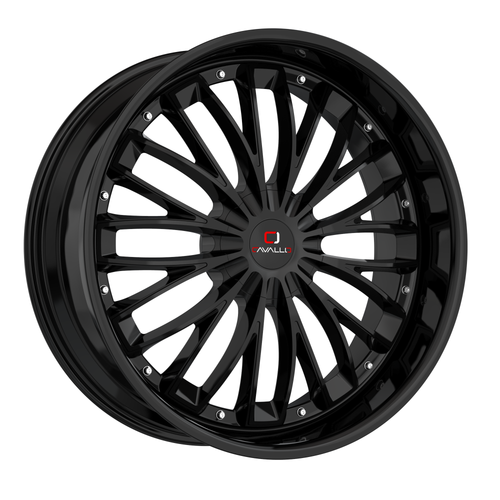 22" Cavallo CLV-42 Gloss Black Wheel 22x9.5 5x115 5x120 15mm Car Suv Rim