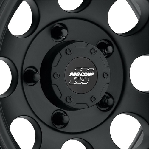 Pro Comp PA69 Vintage 16x8 8x6.5 Flat Black Wheel 16" 0mm Truck Rim