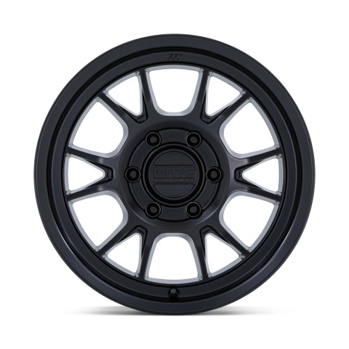 KMC KM729 Range 17x8.5 5x5 Matte Black Wheel 17" -10mm Lifted For Jeep Truck Rim