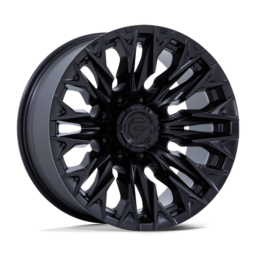 Set 4 20" Fuel D804 Flame 20x9 8x180 20mm Blackout Wheels For Chevy GMC Rims