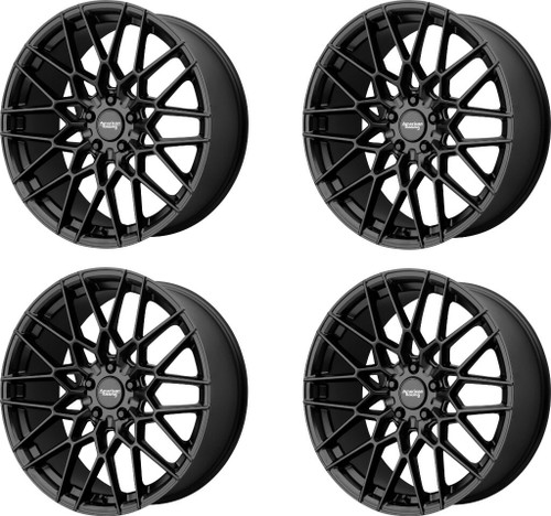Set 4 American Racing AR927 Barrage 20x10.5 5x120 Satin Black Wheels 20" 40mm