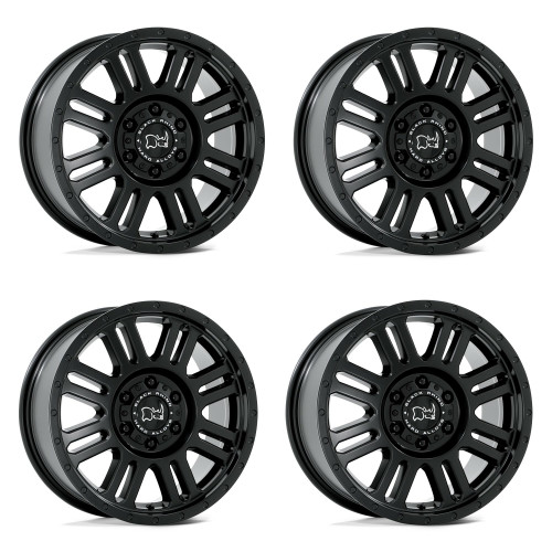 Set 4 Black Rhino Yellowstone 18x8 6x130 Matte Black Wheels 18" 48mm Rims Set 4 Black Rhino Yellowstone 18x8 6x130 Matte Black Wheels 18" 48mm Rims