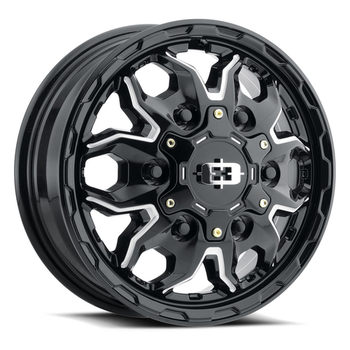 Set 4 16" Vision Gloss Black Milled Spoke 410 Korupt 16x6 6x180 Wheels 84mm