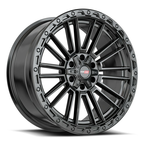 Set 4 20" Vortek Satin Black VRT-604 20x9.5 Wheels 5x5 5x5.5 12mm For Jeep Dodge