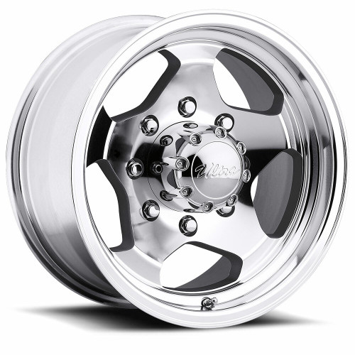 16" Ultra 50K 16X8 8x170 Machined Clear Coat Wheel -6mm Lifted For Ford Rim