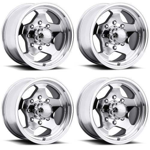 Set 4 16" Ultra 50K Machined Clear Coat 16x8 Wheels 8x6.5 -06mm Truck Rims