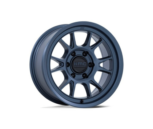 Set 4 KMC KM729 Range 17x8.5 6x5.5 Metallic Blue Wheels 17" -10mm Lifted Rims