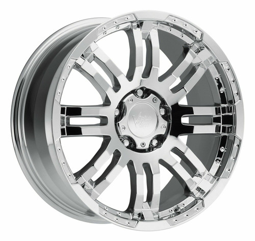 Set 4 17" Vision Off-Road 375 Warrior Chrome Wheels 17x8.5 5x5.5 Truck Rims 18mm