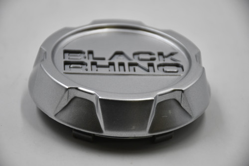 Black Rhino Silver W/ Chrome logo Wheel Center Cap Hub Cap PSC022BLAGSV1 3.25" Aftermarket Black Rhino