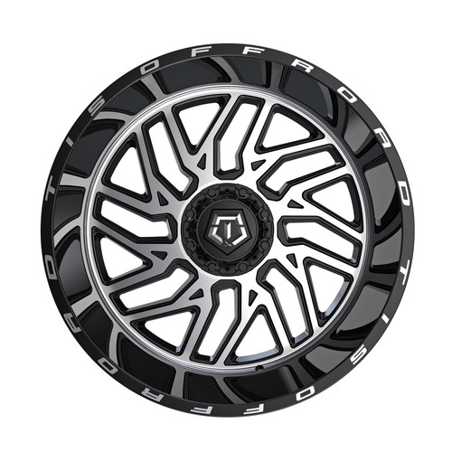 20" TIS 544MB Gloss Black Machined Face 20x12 Wheel 8x170 -44mm For Ford Rim