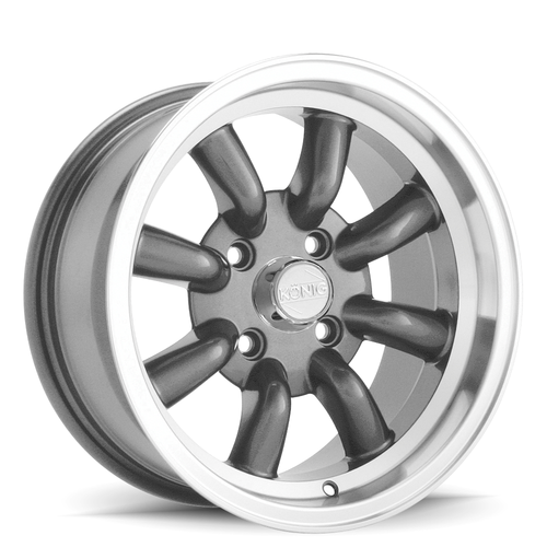 16" Konig 35A Rewind 16x7 4x4.5 Graphite with Machined Lip Wheel 0mm Rim
