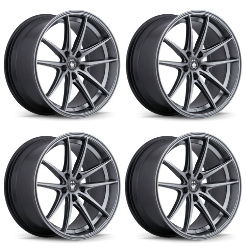 Set 4 20" Konig 37O Oversteer Opal 20x8.5 Wheels 5x4.5 30mm Street Rims