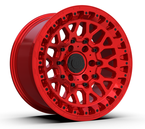 17" TIS 555MRT 17x9 6x5.5 Gloss Red Tinted Clearcoat Wheel -12mm Lifted Truck