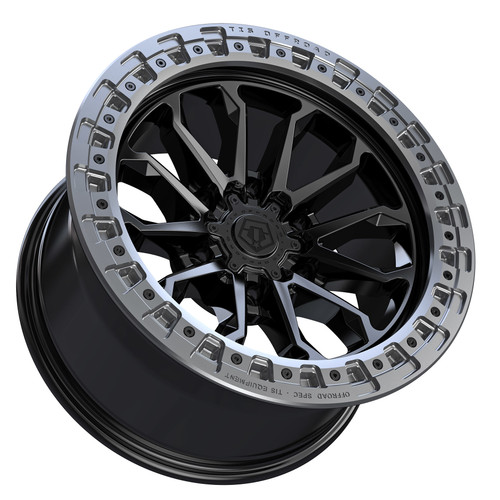 17" TIS 556BA 17x9 6x5.5 Satin Black Anthracite Lip Wheel -12mm For Ford Toyota