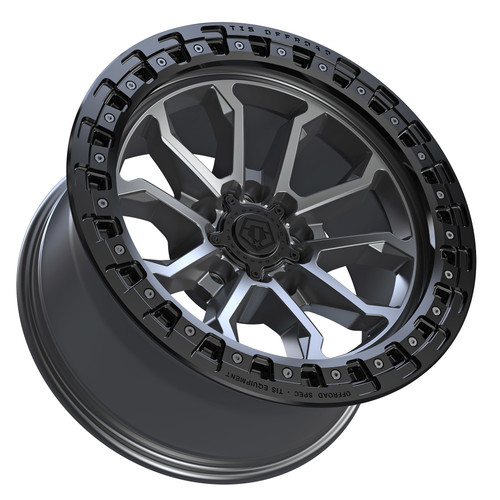 20" TIS 556AB 20x10 6x5.5 Satin Anthracite Cast Satin Black Bead Ring -19mm Rim