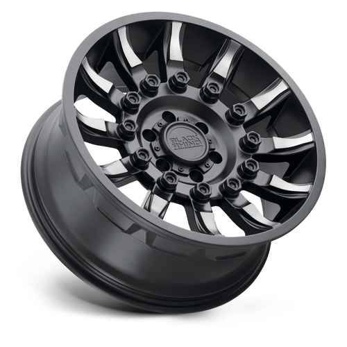 Black Rhino Mission 20x9 5x5.5 Matte Black Machined Tinted Spokes Wheel 20" 2mm
