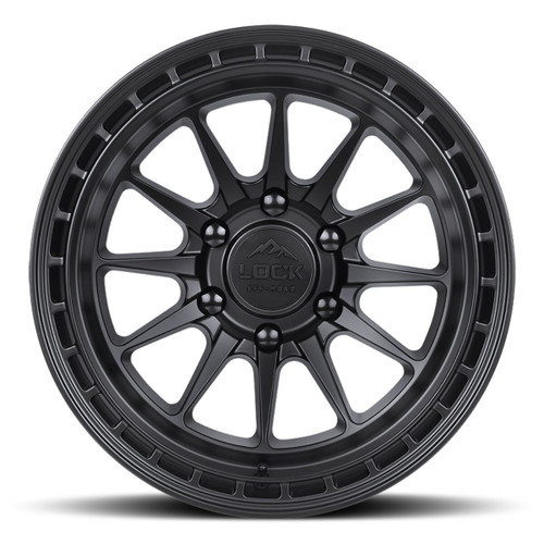 17" Lock Offroad Matte Black Matte Black Ring Baja 17x9 6x5.5 0mm For Chevy GMC