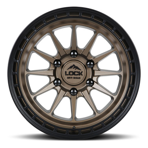 17" Lock Offroad Matte Desert Bronze Matte Black Ring Baja 17x9 6x5.5 0mm Wheel