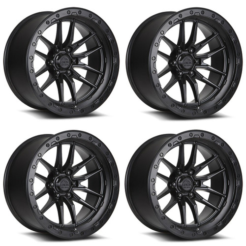 Set 4 20" Lock Offroad Matte Black Matte Black Ring Krawler 20x9 6x5.5 0mm Rims Set 4 20" Lock Offroad Matte Black Matte Black Ring Krawler 20x9 6x5.5 0mm Rims