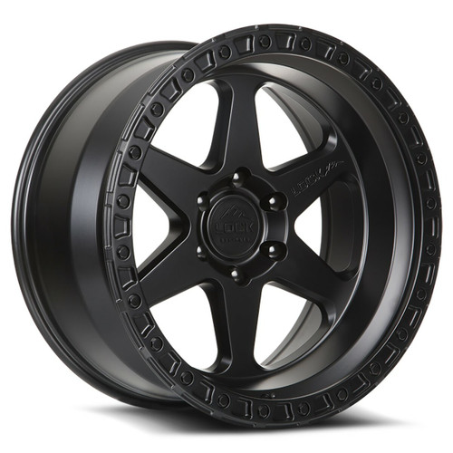 20" Lock Offroad Matte Black Black Ring Olympus 20x9 6x135 0mm For Ford Lincoln