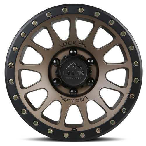 20" Lock Offroad Matte Desert Bronze Matte Black Ring Yosemite 20x9 6x135 18mm