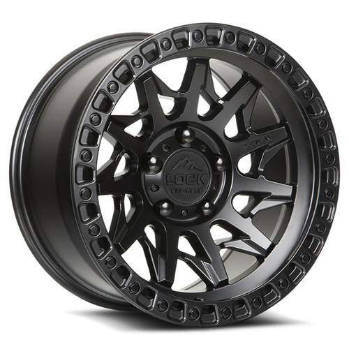 18" Lock Offroad Matte Black Matte Black Ring Lunatic 18x9 5x5 1mm For Jeep Rim