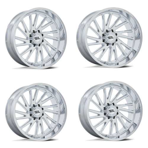 Set 4 Moto Metal MO811 Combat 22x10 5x5 Chrome Wheels 22" -18mm For Jeep Rims