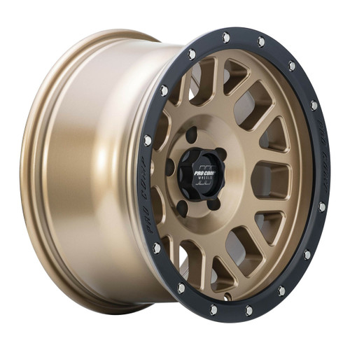 Pro Comp PA40 Vertigo 17x9 5x5.0 Matte Bronze With Black Lip Wheel 17" -6mm Rim