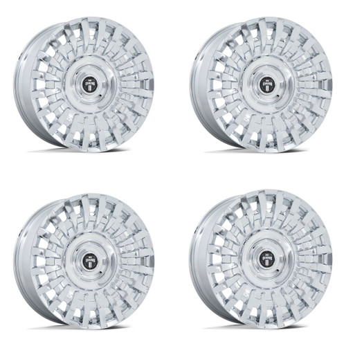Set 4 DUB DC7272 Honcho 24x9 5x115 5x120 Chrome Wheels 24" 38mm Rims