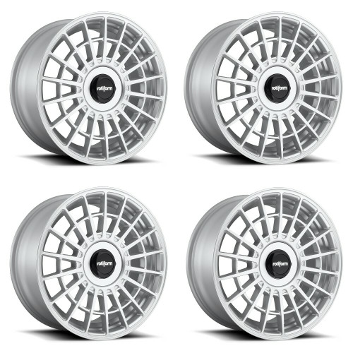 Set 4 Rotiform R143 LAS-R 18x8.5 5x100 5x112 Gloss Silver Wheels 18" 45mm