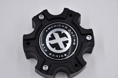 American Racing ATX Matte Black Wheel Center Cap Hub Cap 377B140-6H 5.25" 6 Lug