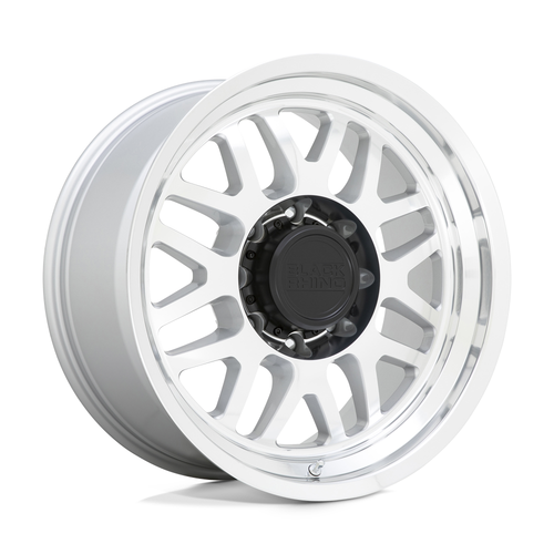 Black Rhino Delta 20x9.5 8x6.5 Gloss Silver Mirror Face & Lip Wheel 20" -18mm