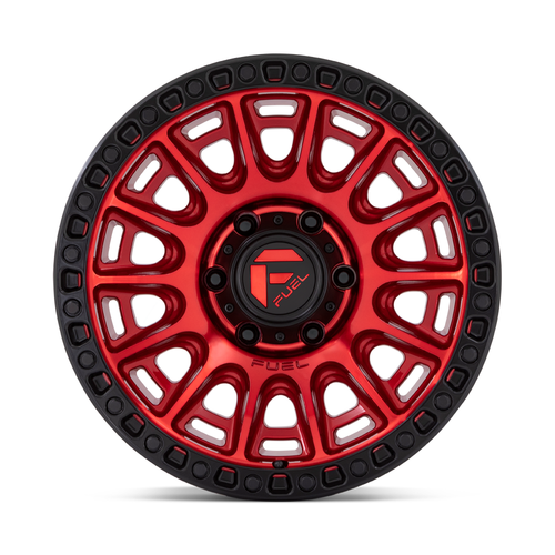 17" Fuel 1PC D834 Cycle 17x8.5 6x4.5 34mm Wheel Candy Red With Black Ring Rim