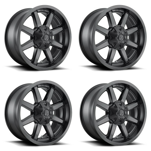 Set 4 Fuel D436 Maverick 20x10 8x170 Satin Black Wheels 20" -12mm Lifted Rims