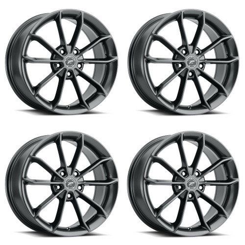 Set 4 16" Platinum 457GN Revelation Gloss Gunmetal Grey 16x7 Wheels 5x4.5 40mm