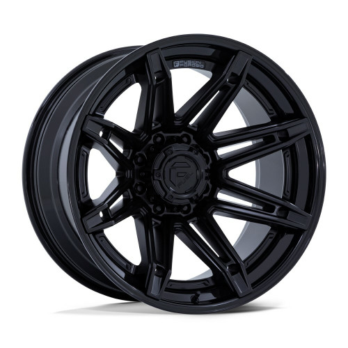 Fuel FC401 Brawl 22x10 8x6.5 Matte Black Gloss Black Lip 22" -18mm Lifted Wheel