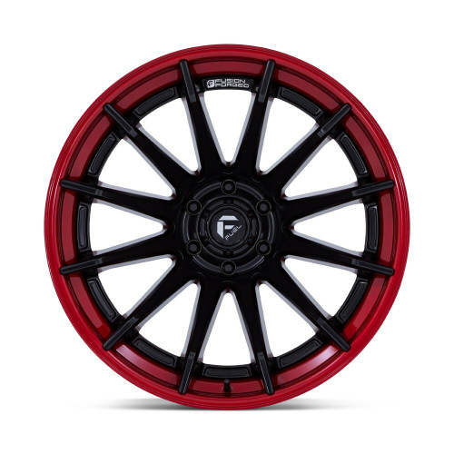 Fuel FC403 Burn 22x12 5x5 Matte Black Candy Red Lip Wheel 22" -44mm For Jeep Rim