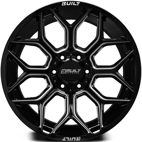 20" Axe Wheels BTO-4 Gloss Black Milled 20x9 Wheel 6x135 6x5.5 0mm Truck Suv Rim