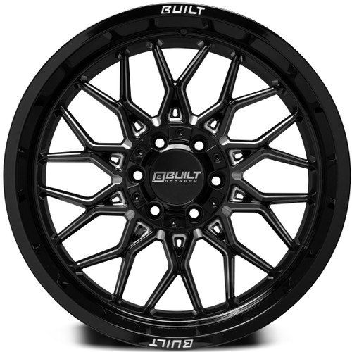 22" Axe Wheels BTO-2 Gloss Black Milled 22x12 Wheel 5x5 5x5.5 -44mm Lifted Truck