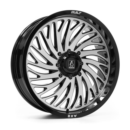 Set 4 20" Axe Wheels Hydra UTV Black & Polished Face 20x7 4x137 4x156 10mm Rims