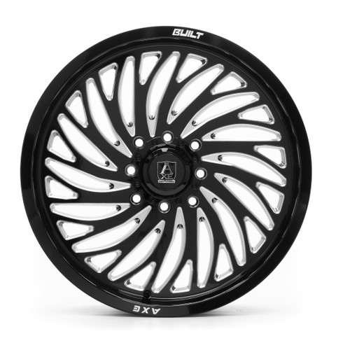 20" Axe Wheels Hydra UTV Gloss Black Milled 20x7 Wheel 4x137 4x156 10mm Rim