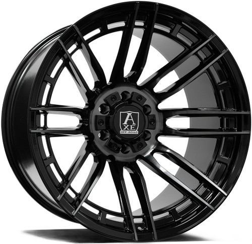 Set 4 22" Axe Wheels Thanos Black Tinted 22x12 8x180 -44mm For Chevy GMC Rims