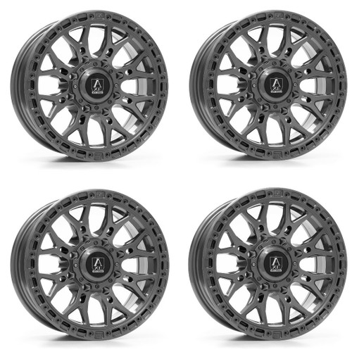 Set 4 15" Axe Wheels Atlas UTV Grey 15x7 Wheels 4x137 4x156 10mm Rims Set 4 15" Axe Wheels Atlas UTV Grey 15x7 Wheels 4x137 4x156 10mm Rims