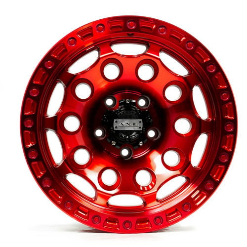 17" Axe Wheels Chaos Candy Red 17x9 Wheel 6x5.5 0mm For Chevy GMC Ram Truck Rim