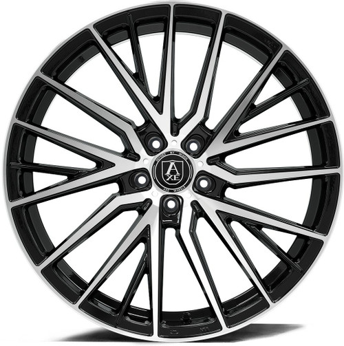 22" Axe Wheels EX40 Black & Polished Face 22x9 Wheel 5x110 35mm Rim