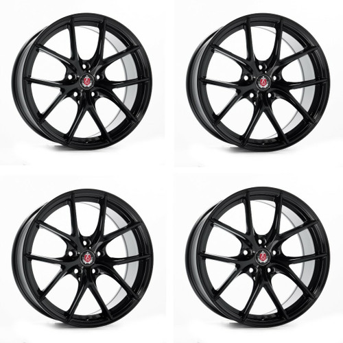 Set 4 18" Axe Wheels EX34 Gloss Black 18x8 Wheels 5x4.5 40mm Truck Suv Rims