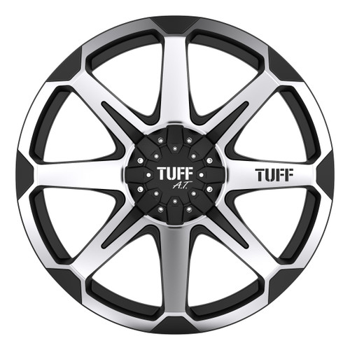Tuff T05 22x10 5x4.5 5x5.0 Flat Black W/ Machined Face Wheel 22" -20mm Rim