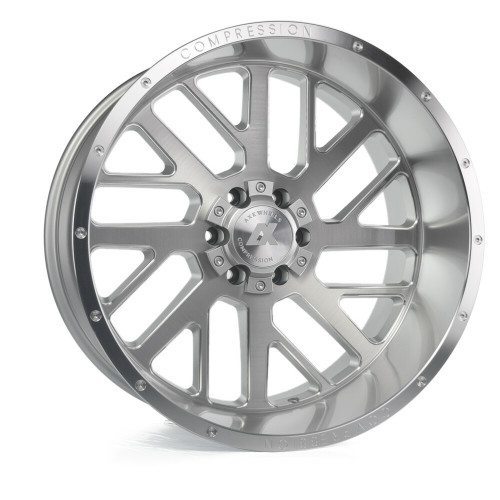 Set 4 26" Axe Wheels AX2.1 Silver 26x14 6x135 6x5.5 -76mm Lifted Truck Rims